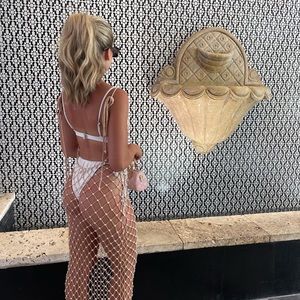 Tularosa Siren MIDI Slip Dress Tan REVOLVE XS